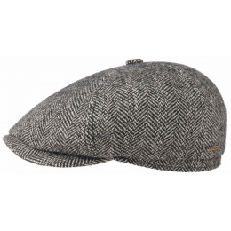 Oakland Hatteras Cap Wool & Alpaca Herringbone - Stetson