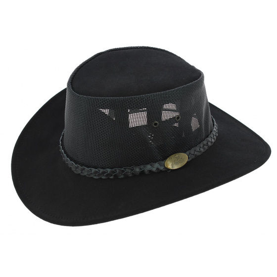 Black Traveler Hat - Suede Breezer Explorer
