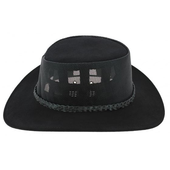 Black Traveler Hat - Suede Breezer Explorer