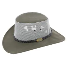 Chapeau traveller Gris - Suede Breezer Explorer jacaru  Reference : 910 | Chapellerie Traclet