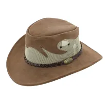 Chapeau Traveller Rockhampton Cuir Marron - Jacaru Reference : 6865 | Chapellerie Traclet