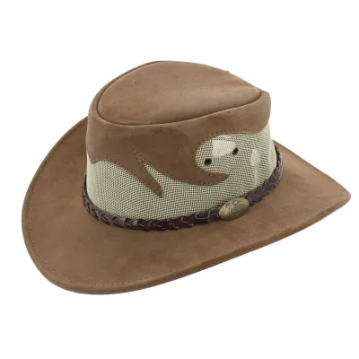 Chapeau Traveller Rockhampton Cuir Marron - Jacaru Reference : 6865 | Chapellerie Traclet