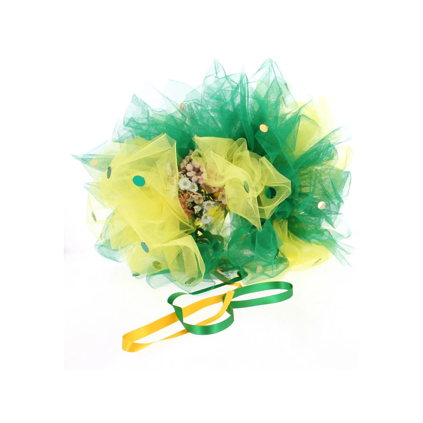 Original yellow and green Catherinette hat Reference: 399 | Chapellerie Traclet