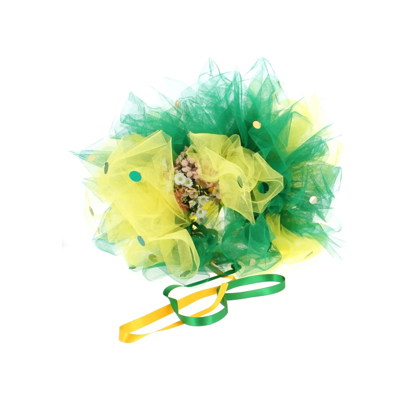 Original yellow and green Catherinette hat Reference: 399 | Chapellerie Traclet