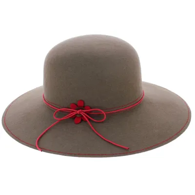Aubrey felt wide-brim hat - Beige - Traclet Boutique Reference: 5991 | Traclet Hat Shop
