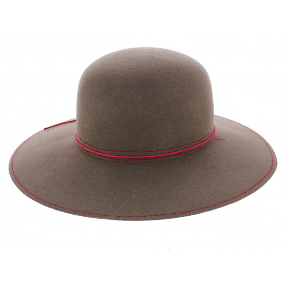 Aubrey felt wide-brim hat - Beige