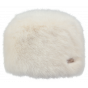 JOSH White Faux Fur Beanie Hat - Barts