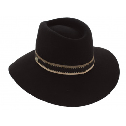 Capeline Gemma Feutre Laine Noir