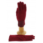 Women's Red Wool Touchscreen Gloves - Traclet