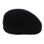 Delys Rounded Cap Wool Felt Black - Traclet