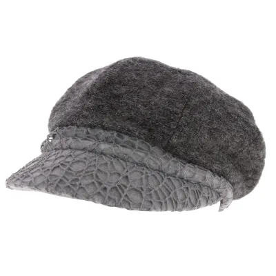 Carla Wool Newsboy Cap Anthracite - Mtm Reference: 4301 | Traclet Hat Shop