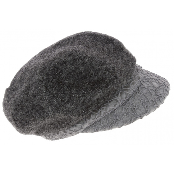 Carla Wool Newsboy Cap Anthracite - Mtm