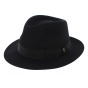 Classic Black Borsalino Fedora Hat