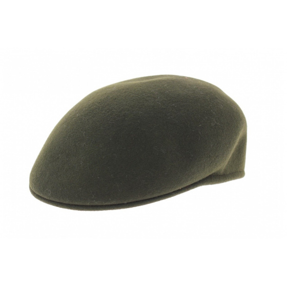 Rigid Wool Domed Cap Loden Khaki - Traclet Rigid Wool Domed Cap Loden Khaki - Traclet