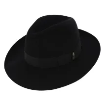 Chapeau Umberto Feutre Poil Noir - Borsalino Reference : 5850 | Chapellerie Traclet