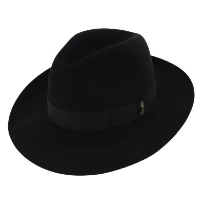 Chapeau Umberto Feutre Poil Noir - Borsalino Reference : 5850 | Chapellerie Traclet