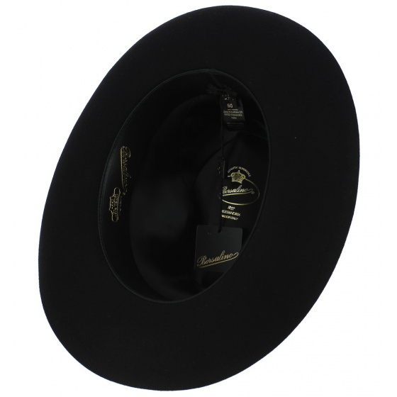 Black Fur Felt Umberto Hat - Borsalino Black Fur Felt Umberto Hat - Borsalino