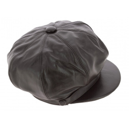 Leather gavroche cap