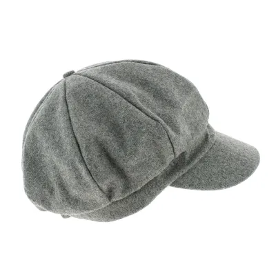 Wool Newsboy Cap - Grey - Traclet Reference: 6102 | Traclet Hat Shop