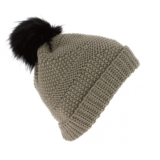 Loretta Wool Pompom Beanie Beige - Eisbär Loretta Wool Pompom Beanie Beige - Eisbär