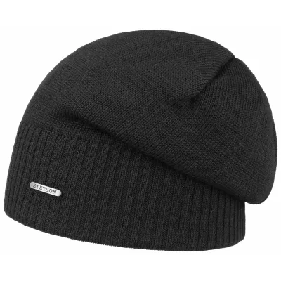 Black Long Beanie - Stetson Reference: 3188 | Traclet Hat Shop