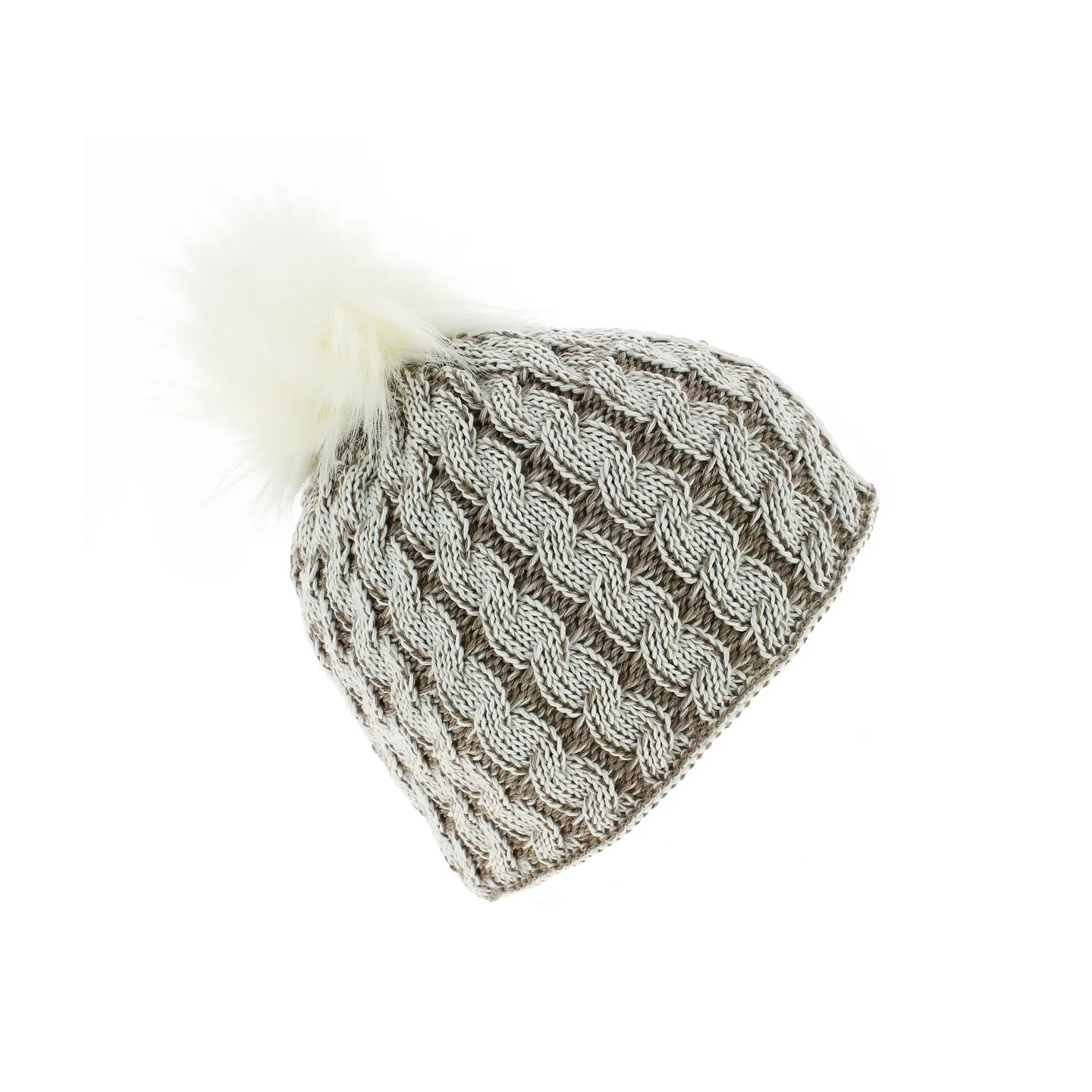 Two-Tone Wool Sabrina Beanie with Pompom - Eisbär Reference: 3968 | Traclet Hat Shop