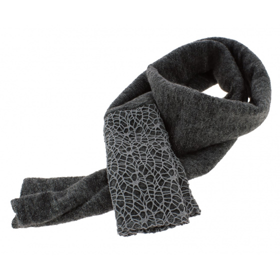 Kohali Wool & Polyester Scarf Anthracite - Mtm