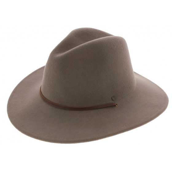 Chapeau Traveller Field Feutre Laine Taupe - Brixton