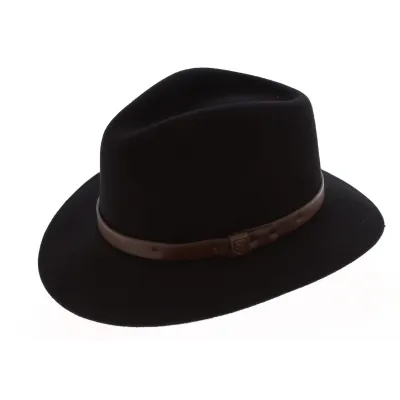 Chapeau Fedora Messer Feutre Laine Noir/Marron - Brixton