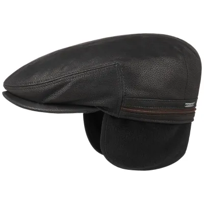 Stetson leather kent cap with ear flaps - Reference: 3107 | Traclet Hat Shop