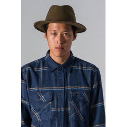 Messer Wool Felt Fedora Hat Olive - Brixton