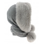 Masha Acrylic & Faux Fur Hood Grey - Traclet