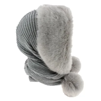 Capuche Masha Acrylique & Fausse Fourrure Gris - Traclet Reference : 7656 | Chapellerie Traclet