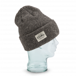 The Uniform Reversed Wool Grey Beanie - Coal