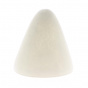 White clown rabbit fur cone hat