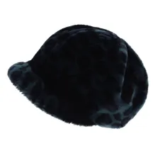 Casquette Style Gavroche Liliya Fausse Fourrure Bleu - Traclet Reference : 7555 | Chapellerie Traclet