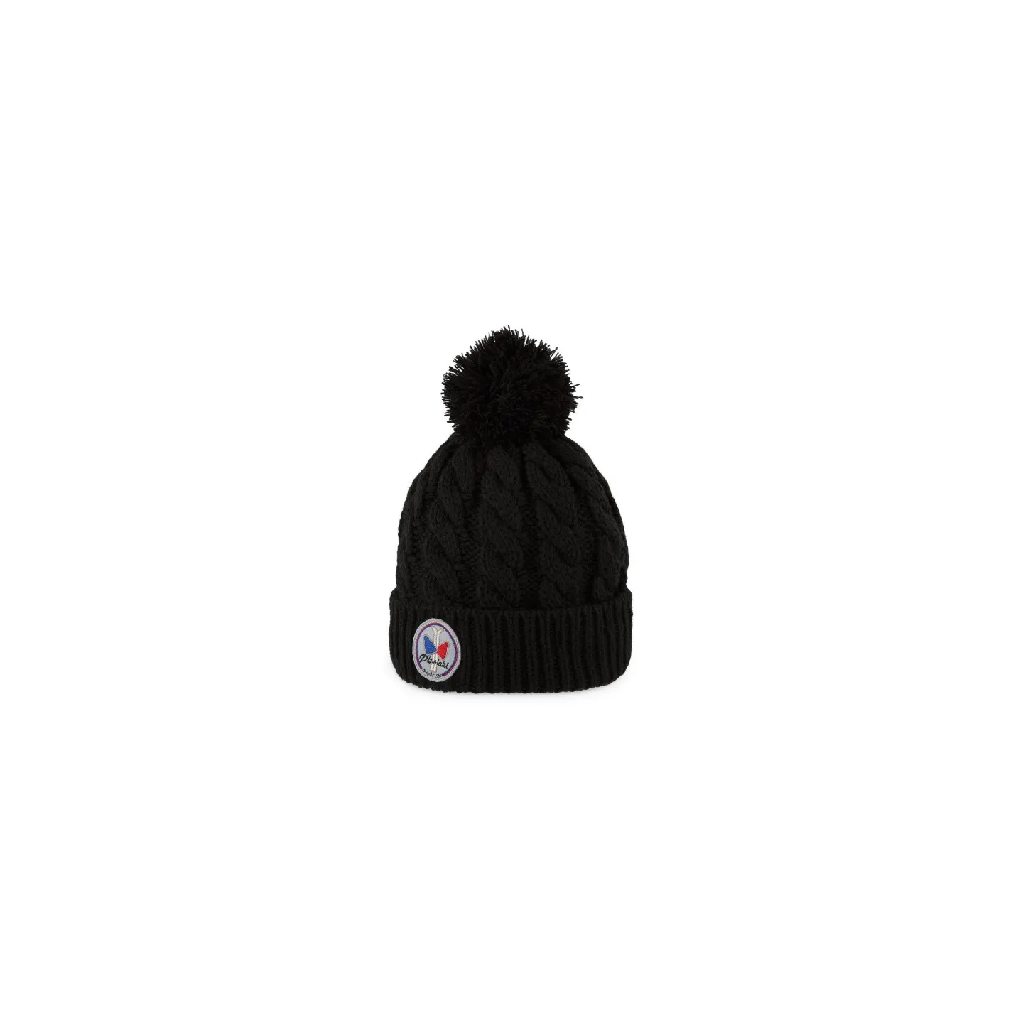 Bonnet à pompon Gstaad Noir - Pipolaki