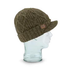 Bonnet The Yukon brim olive Coal Reference : 4085 | Chapellerie Traclet