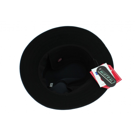 Black Gore Windstopper Bucket Hat with Ear Flaps - Crambes