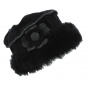 Megève Black Boiled Wool Beanie - Traclet