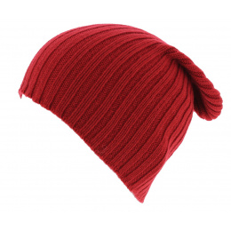 Red cashmere beanie - Bergeron creation