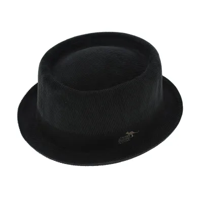Chapeau PorkPie Jamsa Velours Noir - Aussie Apparel Reference : 6232 | Chapellerie Traclet