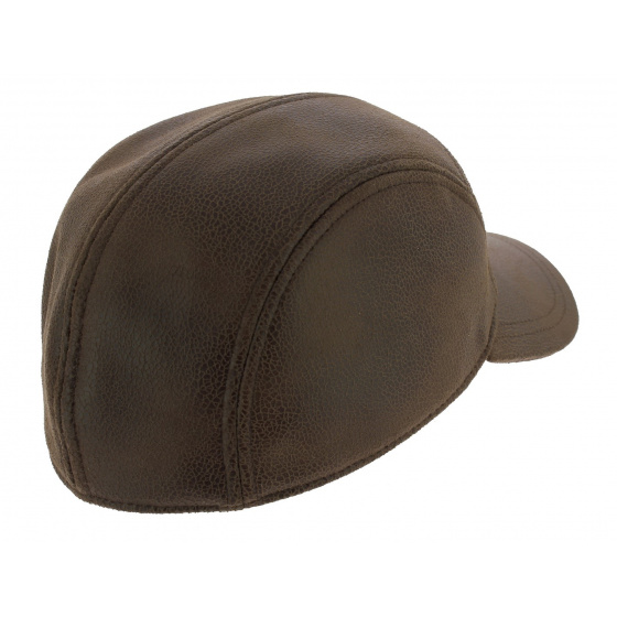 Rupper Baseball Cap Aged Brown Faux Leather - Crambes Rupper Baseball Cap Aged Brown Faux Leather - Crambes