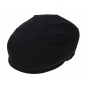 Black Borsalino Flat Cashmere Cap