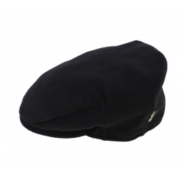 Borsalino flat cashmere cap black