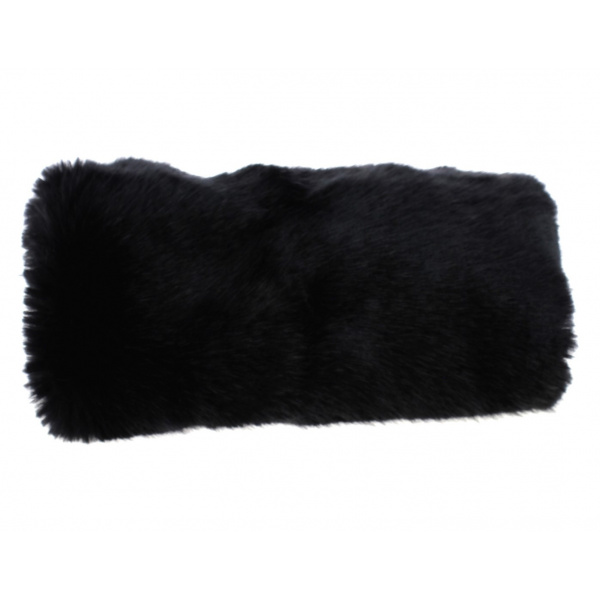 Manchon Fourrure Fille Ondulation Blanche - Chauffe-Mains Fausse Fourrure Avec Cordon Et Poche, Accessoire Hiver Chaud Et Stylé