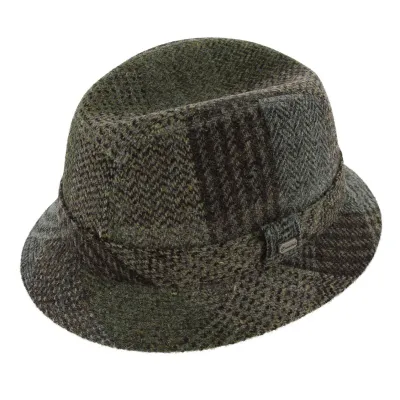 English Bucket Hat Jeffrey Harris Tweed Wool - Crambes Reference: 743 | Traclet Hat Shop