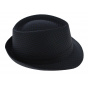 Tywyn Black Wool Trilby Hat - Fléchet