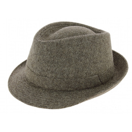 Trilby Carlo Beige & Brown Wool Hat - Crambes