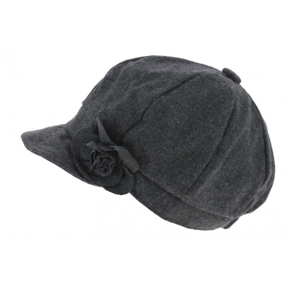 Gavroche Cap Dahlia Grey Wool - Traclet